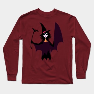 Halloween Bat Witch Dark Long Sleeve T-Shirt